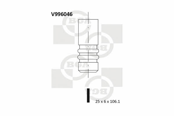 BGA V996046 Клапан випускний V996046: Купити в Україні - Добра ціна на EXIST.UA!