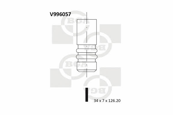 BGA V996057 Клапан впускний V996057: Купити в Україні - Добра ціна на EXIST.UA!