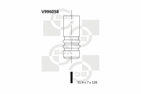BGA V996058 Клапан випускний V996058: Купити в Україні - Добра ціна на EXIST.UA!