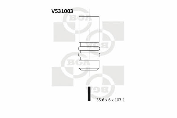 BGA V531003 Клапан впускний V531003: Купити в Україні - Добра ціна на EXIST.UA!