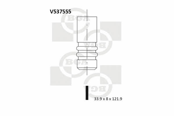 BGA V537555 Клапан випускний V537555: Купити в Україні - Добра ціна на EXIST.UA!