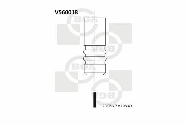 BGA V560018 Клапан випускний V560018: Купити в Україні - Добра ціна на EXIST.UA!