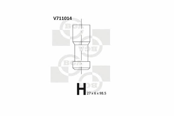 BGA V711014 Клапан випускний V711014: Приваблива ціна - Купити в Україні на EXIST.UA!