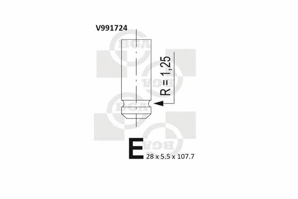 BGA V991724 Клапан випускний V991724: Купити в Україні - Добра ціна на EXIST.UA!