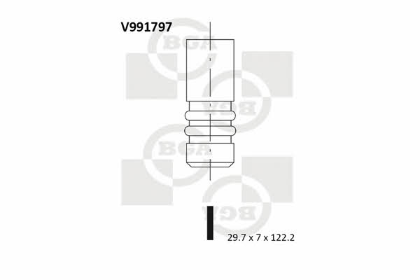 BGA V991797 Клапан впускний V991797: Приваблива ціна - Купити в Україні на EXIST.UA!