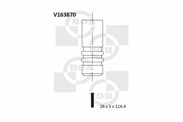 BGA V163870 Клапан впускний V163870: Приваблива ціна - Купити в Україні на EXIST.UA!