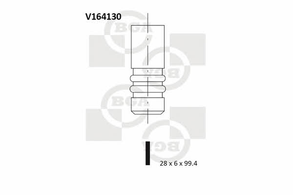 BGA V164130 Клапан впускний V164130: Купити в Україні - Добра ціна на EXIST.UA!