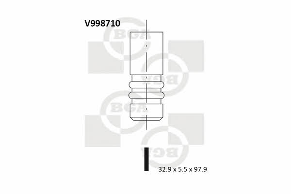 BGA V998710 Клапан впускний V998710: Купити в Україні - Добра ціна на EXIST.UA!
