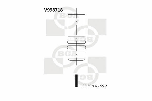 BGA V998718 Клапан впускний V998718: Купити в Україні - Добра ціна на EXIST.UA!