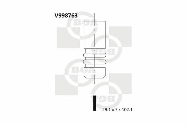 BGA V998763 Клапан випускний V998763: Купити в Україні - Добра ціна на EXIST.UA!