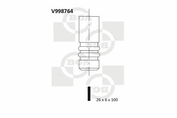 BGA V998764 Клапан двигуна впускний V998764: Купити в Україні - Добра ціна на EXIST.UA!