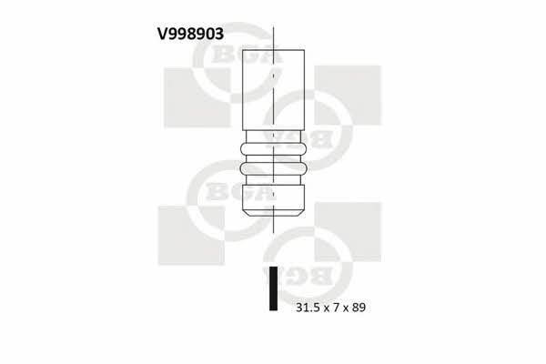 BGA V998903 Клапан випускний V998903: Купити в Україні - Добра ціна на EXIST.UA!