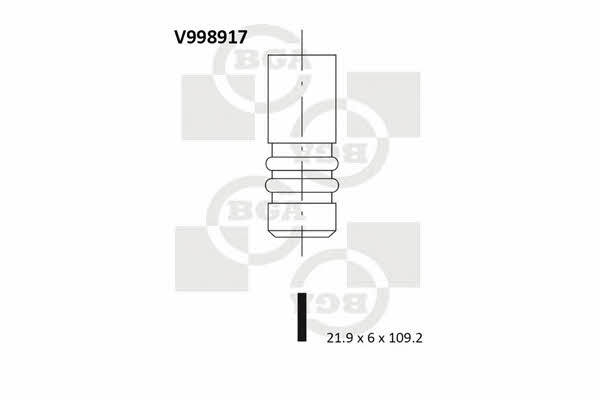 BGA V998917 Клапан випускний V998917: Приваблива ціна - Купити в Україні на EXIST.UA!
