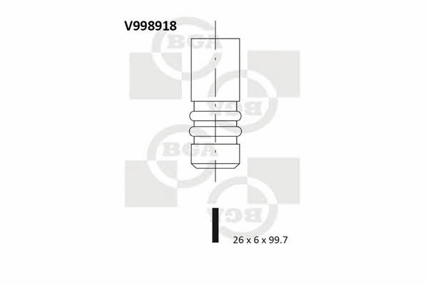 BGA V998918 Клапан впускний V998918: Приваблива ціна - Купити в Україні на EXIST.UA!