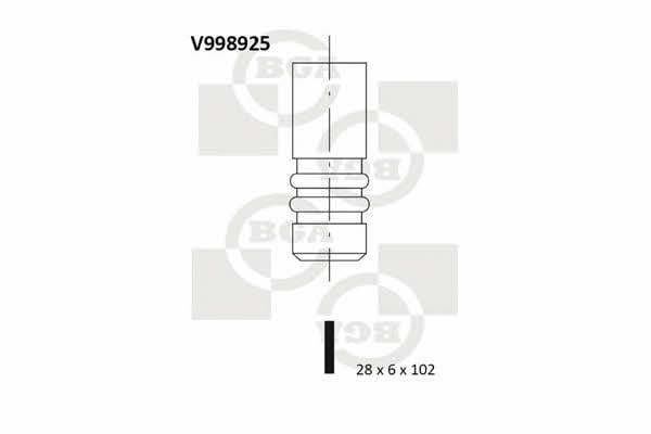 BGA V998925 Клапан випускний V998925: Купити в Україні - Добра ціна на EXIST.UA!