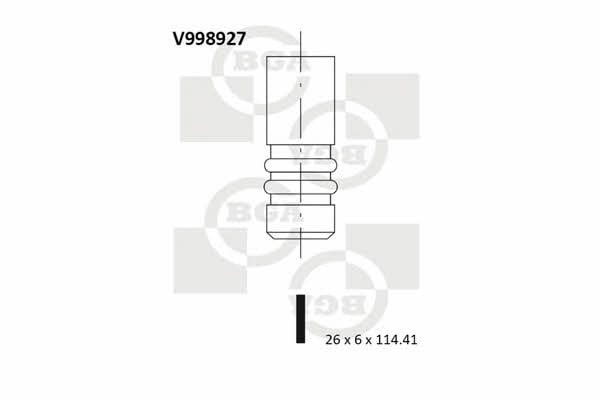 BGA V998927 Клапан випускний V998927: Купити в Україні - Добра ціна на EXIST.UA!