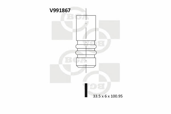 BGA V991867 Клапан впускний V991867: Приваблива ціна - Купити в Україні на EXIST.UA!