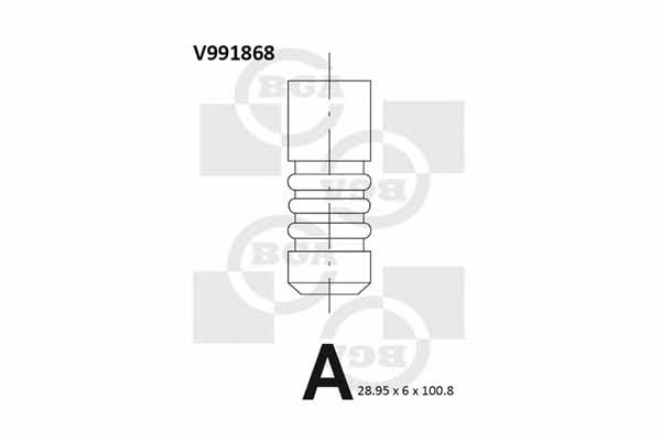 BGA V991868 Клапан двигуна випускний V991868: Купити в Україні - Добра ціна на EXIST.UA!