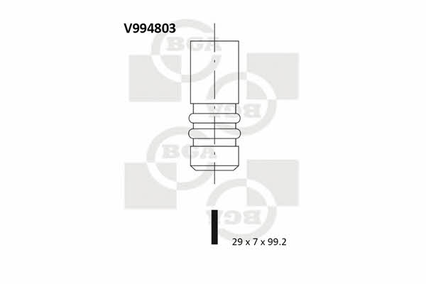 BGA V994803 Клапан випускний V994803: Купити в Україні - Добра ціна на EXIST.UA!