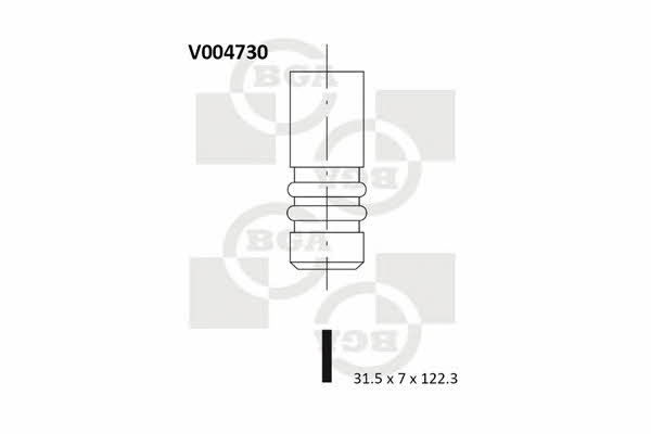 BGA V004730 Клапан випускний V004730: Купити в Україні - Добра ціна на EXIST.UA!