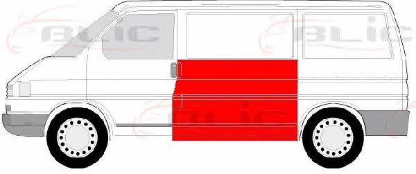 Ремонтные части крыла Volkswagen Transporter (Фольксваген Транспортер): 6505069558011P Blic Часть ремонтная крыла заднего