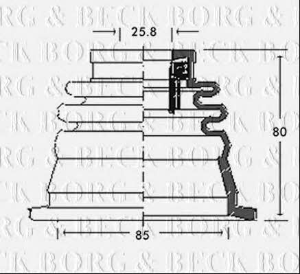 Borg & beck BCB2686 Пильник привідного валу BCB2686: Купити в Україні - Добра ціна на EXIST.UA!