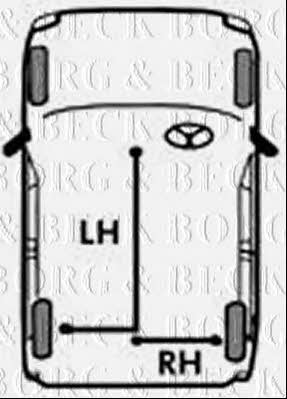 Borg & beck BKB1923 Трос гальма стоянки, правий BKB1923: Купити в Україні - Добра ціна на EXIST.UA!
