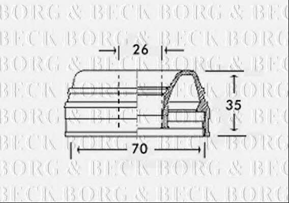 Borg & beck BCB2414 Пильник привідного валу BCB2414: Купити в Україні - Добра ціна на EXIST.UA!