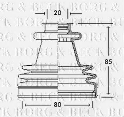 Borg & beck BCB2212 Пильник привідного валу BCB2212: Купити в Україні - Добра ціна на EXIST.UA!