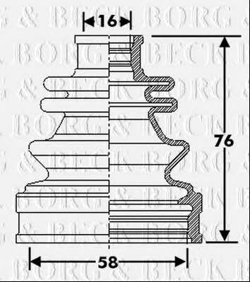 Borg & beck BCB6302 Пильник привідного валу BCB6302: Приваблива ціна - Купити в Україні на EXIST.UA!