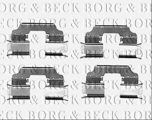BBK1548 Borg & beck Комплект монтажный тормозных колодок