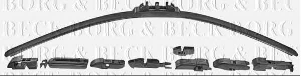 Borg & beck BW24F Щітка склоочисника безкаркасна 600 мм (24") BW24F: Приваблива ціна - Купити в Україні на EXIST.UA!
