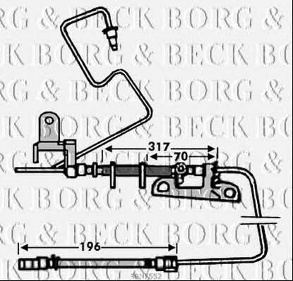 Borg & beck BBH7552 Гальмівний шланг BBH7552: Купити в Україні - Добра ціна на EXIST.UA!