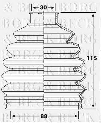 Borg & beck BCB6236 Пильник привідного валу BCB6236: Приваблива ціна - Купити в Україні на EXIST.UA!