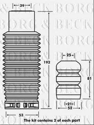 Borg & beck BPK7065 Пильник і відбійник на 1 амортизатор BPK7065: Купити в Україні - Добра ціна на EXIST.UA!