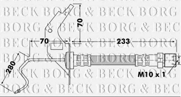 Borg & beck BBH7119 Гальмівний шланг BBH7119: Купити в Україні - Добра ціна на EXIST.UA!