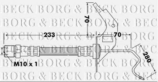 Borg & beck BBH7120 Гальмівний шланг BBH7120: Купити в Україні - Добра ціна на EXIST.UA!