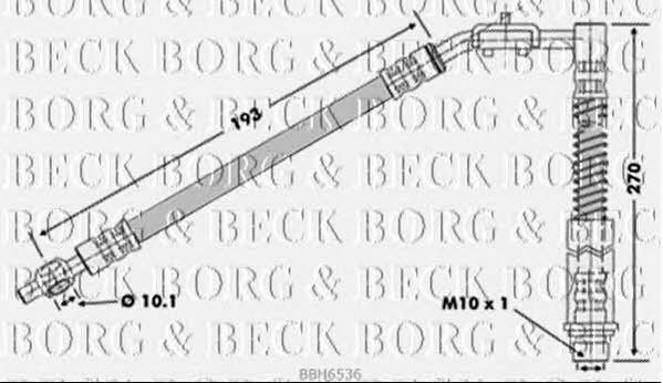 Borg & beck BBH6536 Гальмівний шланг BBH6536: Купити в Україні - Добра ціна на EXIST.UA!