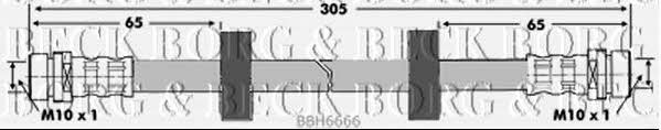 Borg & beck BBH6666 Гальмівний шланг BBH6666: Купити в Україні - Добра ціна на EXIST.UA!