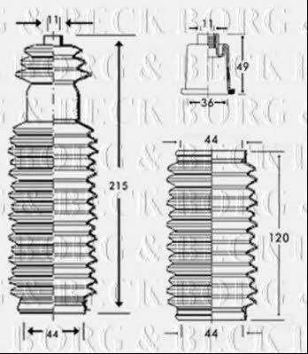 Borg & beck BSG3202 Пильник тяги рульової BSG3202: Купити в Україні - Добра ціна на EXIST.UA!