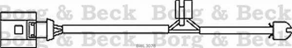 Borg & beck BWL3078 Датчик зносу гальмівних колодок BWL3078: Купити в Україні - Добра ціна на EXIST.UA!