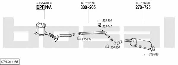 Bosal 074.014.65 Система випуску відпрацьованих газів 07401465: Купити в Україні - Добра ціна на EXIST.UA! 07401465 Bosal Система випуску відпрацьованих газів