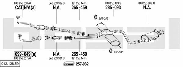 Bosal 012.128.59 Система випуску відпрацьованих газів 01212859: Купити в Україні - Добра ціна на EXIST.UA! 01212859 Bosal Система випуску відпрацьованих газів