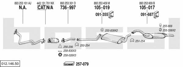 Bosal 012.146.50 Система випуску відпрацьованих газів 01214650: Купити в Україні - Добра ціна на EXIST.UA! 01214650 Bosal Система випуску відпрацьованих газів