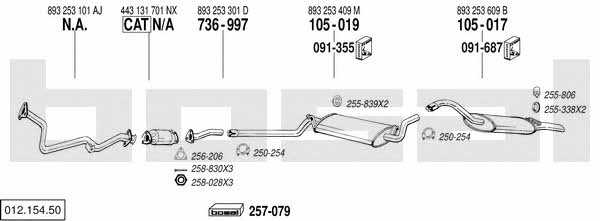 Bosal 012.154.50 Система випуску відпрацьованих газів 01215450: Купити в Україні - Добра ціна на EXIST.UA! 01215450 Bosal Система випуску відпрацьованих газів