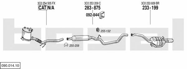 09001410 Bosal Система выпуска отработаных газов
