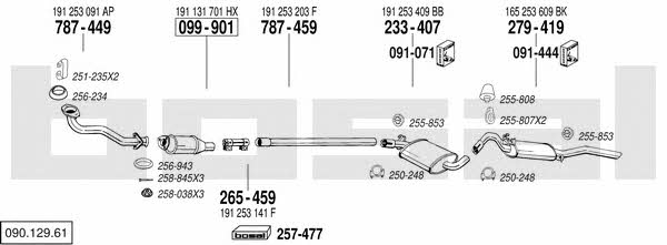 Bosal 090.129.61 Система випуску відпрацьованих газів 09012961: Купити в Україні - Добра ціна на EXIST.UA! 09012961 Bosal Система випуску відпрацьованих газів