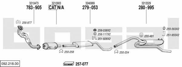 Bosal 092.218.00 Система випуску відпрацьованих газів 09221800: Купити в Україні - Добра ціна на EXIST.UA! 09221800 Bosal Система випуску відпрацьованих газів