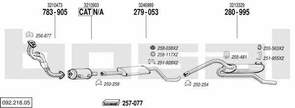 Bosal 092.218.05 Система випуску відпрацьованих газів 09221805: Купити в Україні - Добра ціна на EXIST.UA! 09221805 Bosal Система випуску відпрацьованих газів