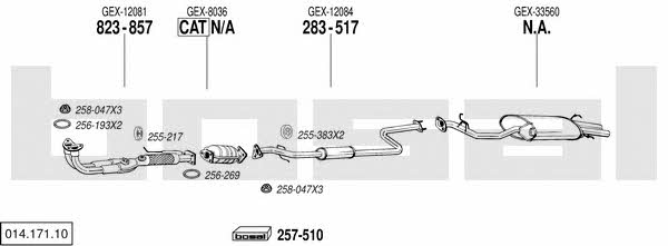 01417110 Bosal Система випуску відпрацьованих газів